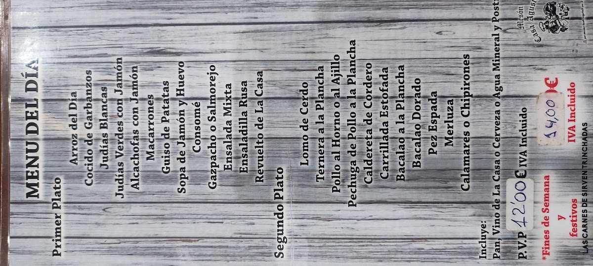 Menu Restaurante Casa Agustín-10