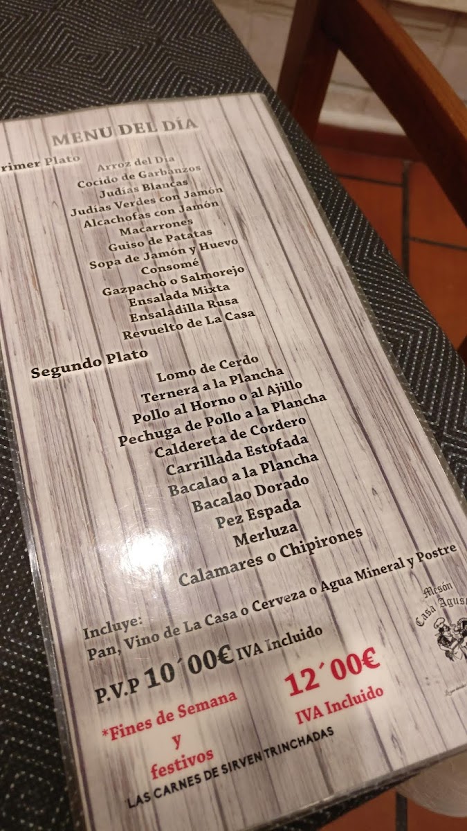 Menu Restaurante Casa Agustín-9